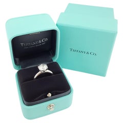 Tiffany & Co. 3.84 Carat Round Cut Diamond Platinum Solitaire Ring