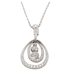 Collar colgante de platino con diamantes redondos brillantes F VS1 de 3,88 quilates Tiffany & Co.
