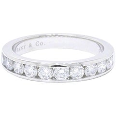 Tiffany & Co. 3.9 MM Round Brilliant 0.81 TCW Diamond Wedding Band in Platinum 