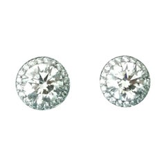 Tiffany & Co. 3.90 Carat Soleste Platinum and Diamond Earrings