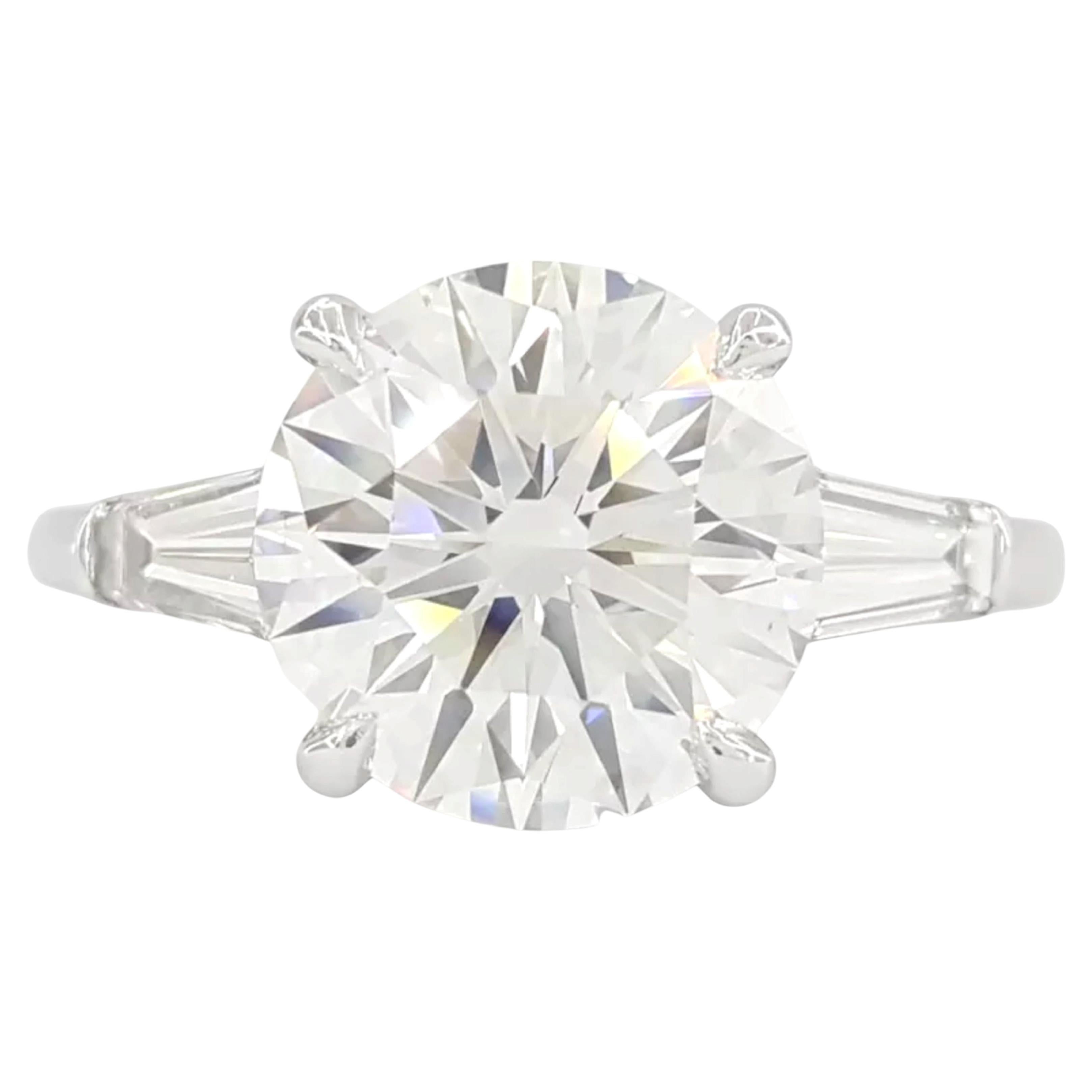 Tiffany & Co. 3.91 Ct. Round Brilliant Cut Diamond Engagement Ring For Sale
