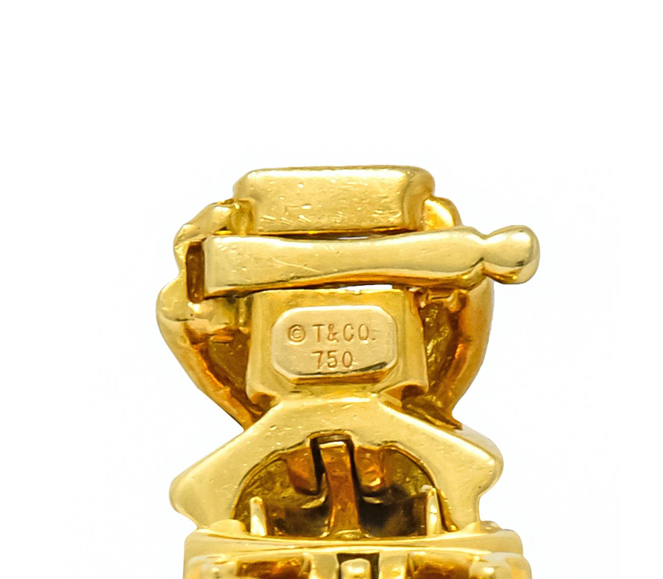 Tiffany & Co. 3.92 Carat Diamond 18 Karat Yellow Gold Signature X Link Bracelet 5