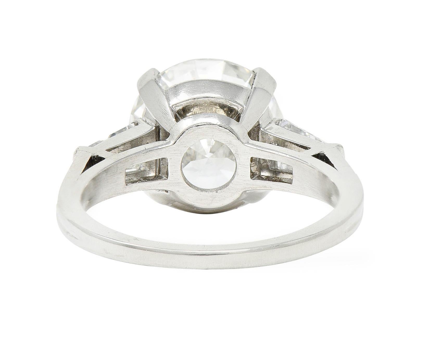 Brilliant Cut Tiffany & Co. 3.94 Carats Round Brilliant Diamond Platinum Engagement Ring GIA