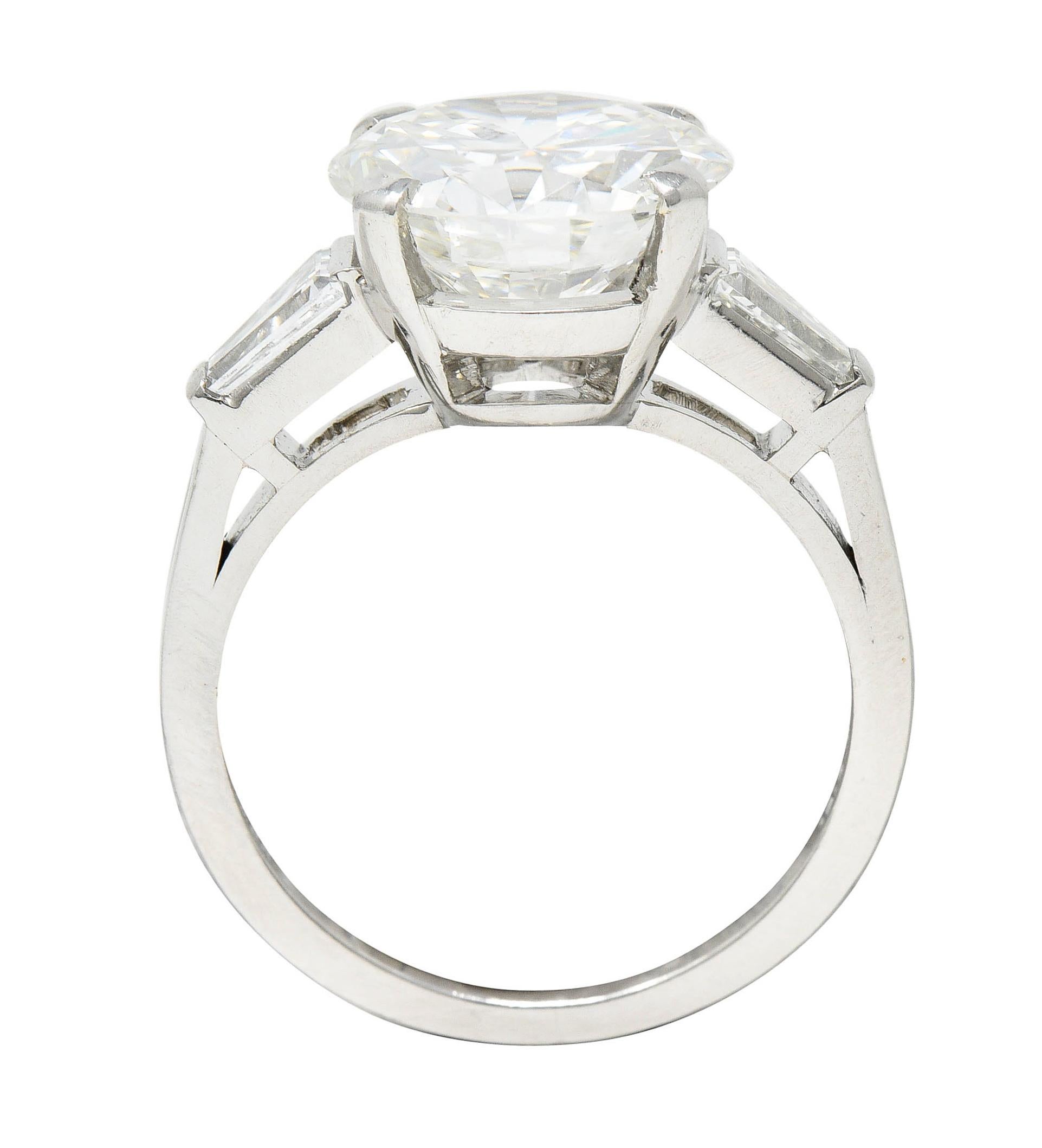 Tiffany & Co. 3.94 Carats Round Brilliant Diamond Platinum Engagement Ring GIA 2