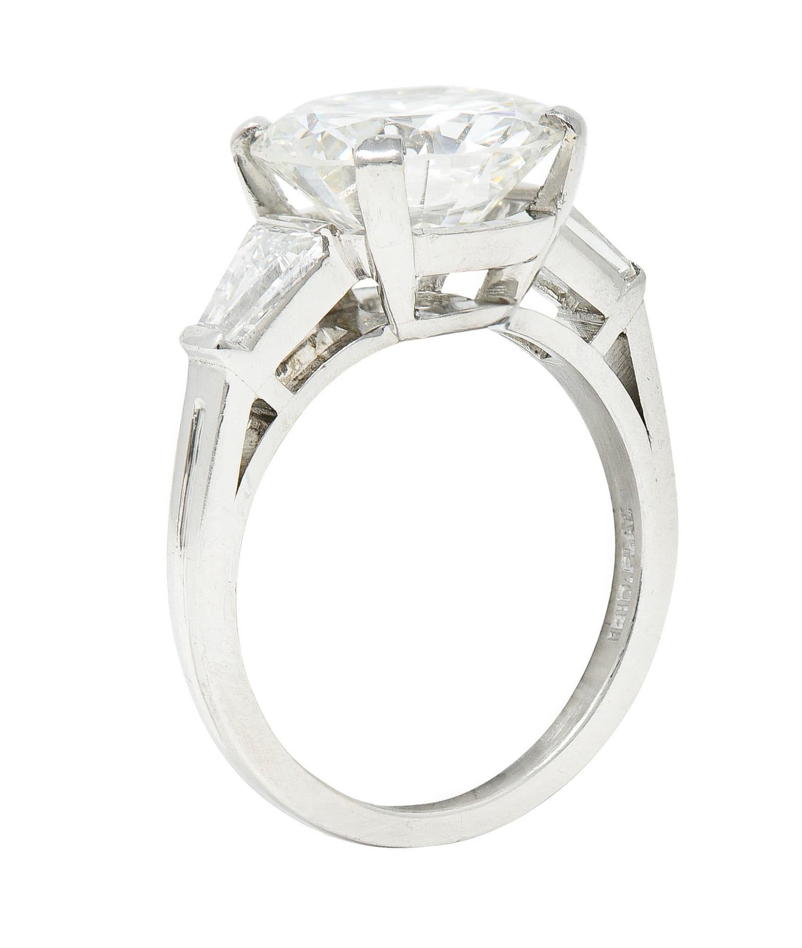 Tiffany & Co. 3.94 Carats Round Brilliant Diamond Platinum Engagement Ring GIA 3