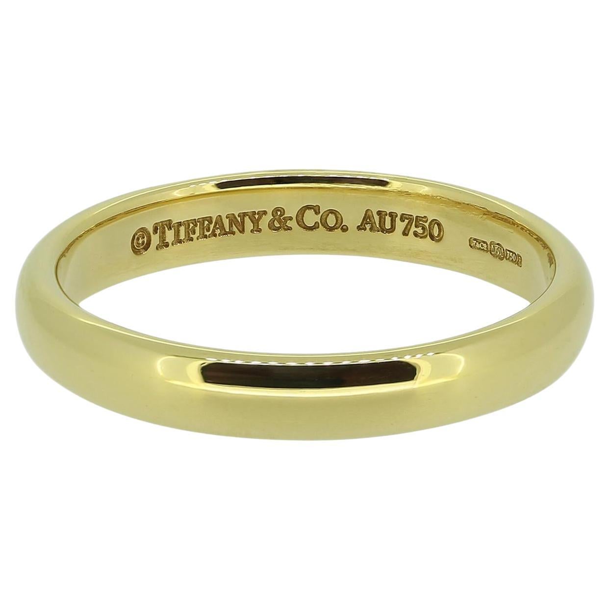 Tiffany 
Co. 3mm Band Ring Größe L (51.5) im Angebot