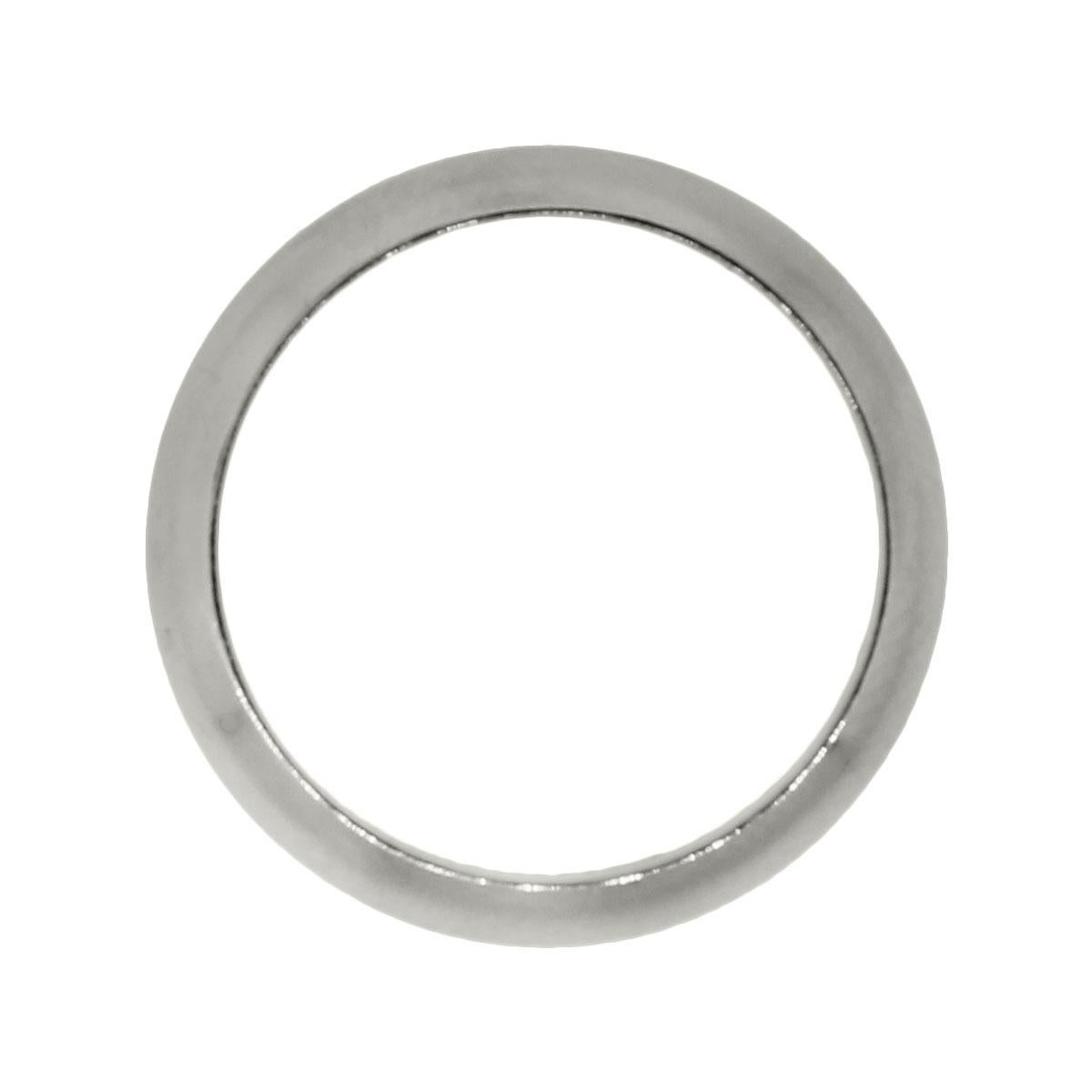 Modern Tiffany & Co. 3mm Knife-Edge Platinum Wedding Band In Stock For Sale