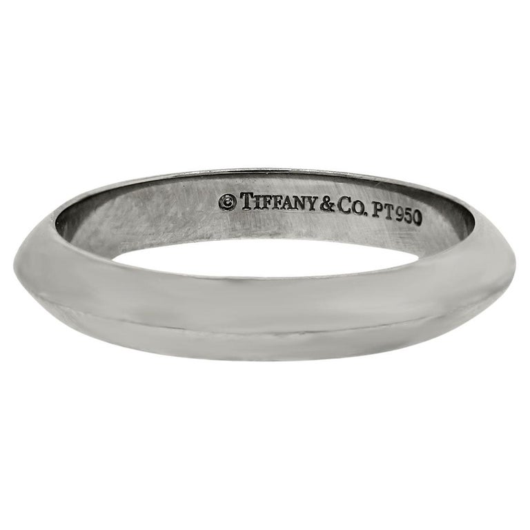 Tiffany and 3mm Knife-Edge Platinum Wedding Band In Stock For