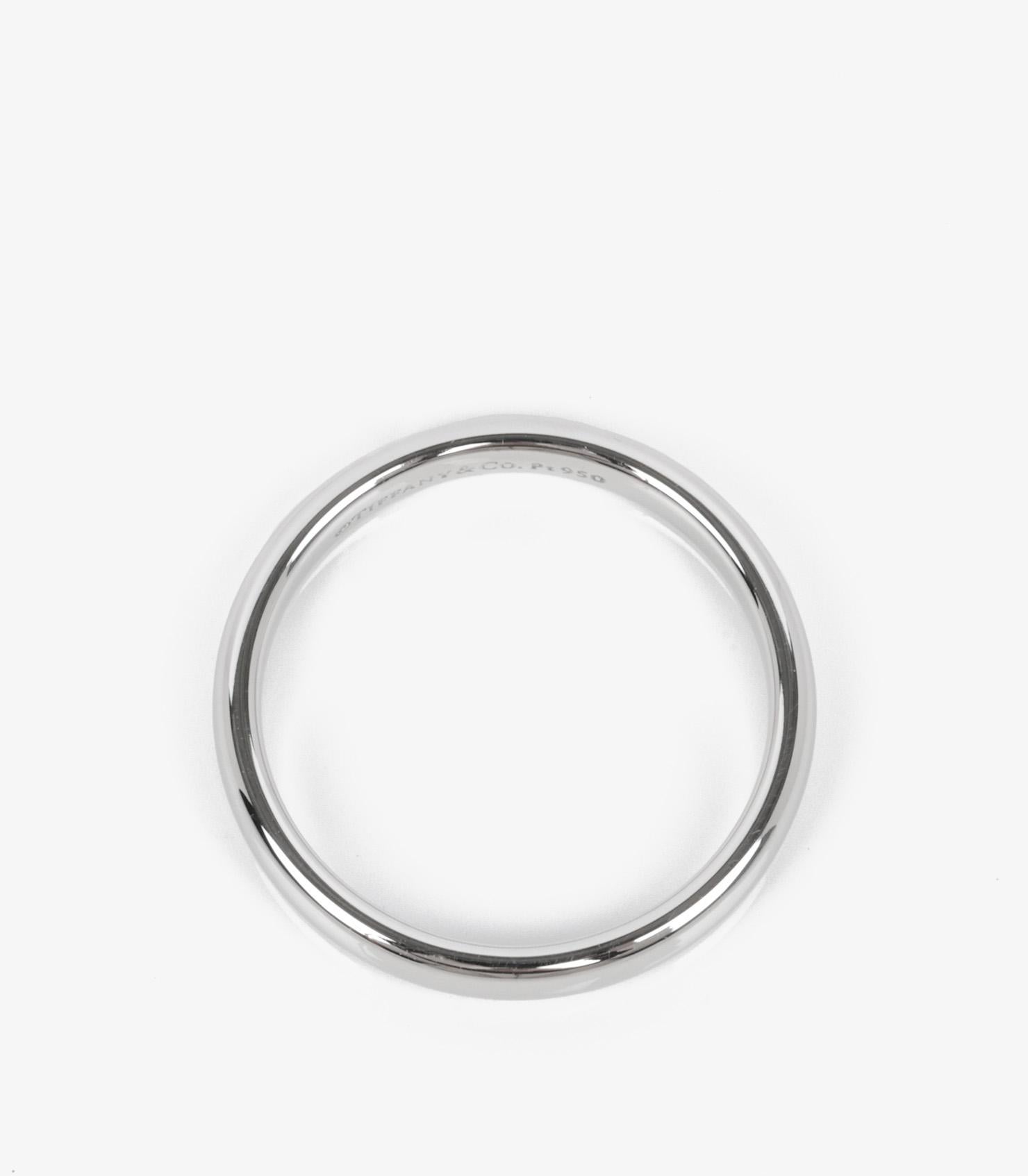 Tiffany & Co. 3mm Platinum Wedding Band Ring en venta 1