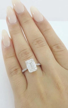 Tiffany & Co. 4 Carat Emerald Cut Engagement ring