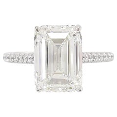 Tiffany & Co. 4 Carat Emerald Cut Engagement ring
