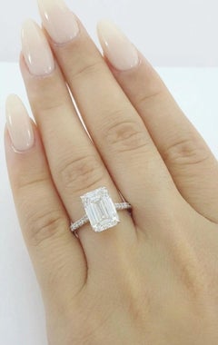 Tiffany & Co. 4 Carat Emerald Cut Engagement ring