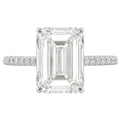 Tiffany & Co. 4 Carat Emerald Cut Engagement ring
