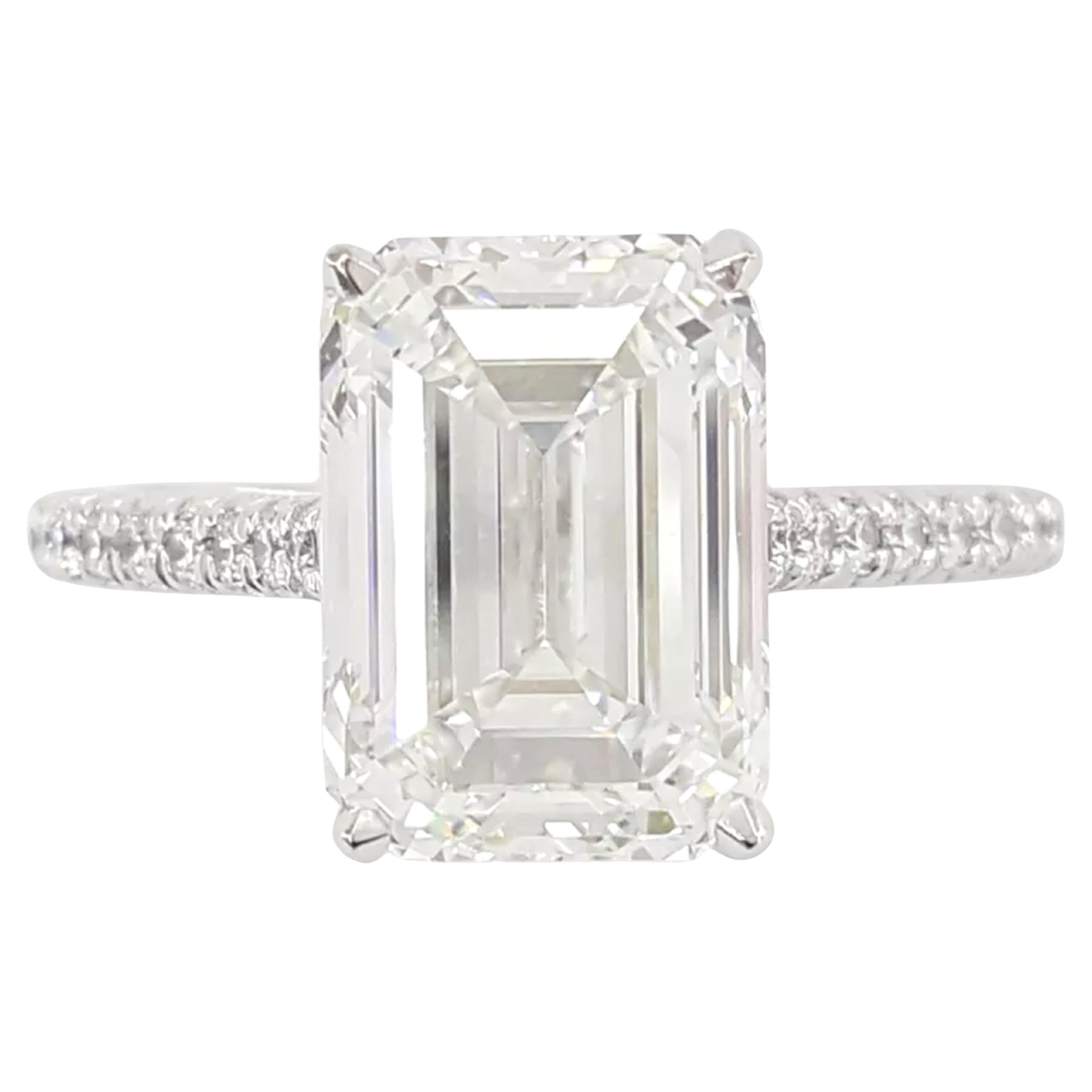 Tiffany & Co. 4 Carat Emerald Cut Engagement ring