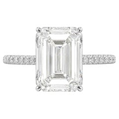 Tiffany & Co. 4 Carat Emerald Cut Engagement ring