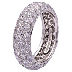 Tiffany & Co. 4 Row Etoile Diamond Pave Platinum Band Ring – 3.25 cts, Size 5.5