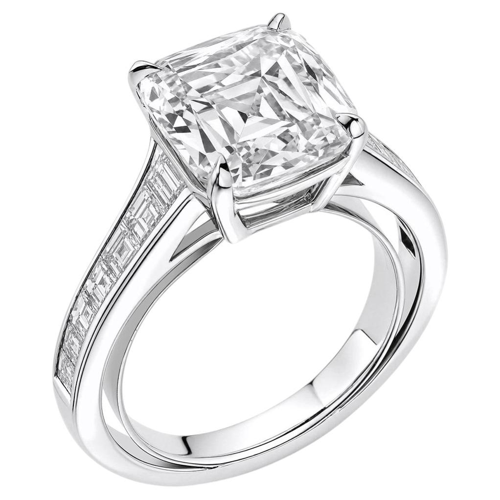 Anello Tiffany & Co. con diamante Legacy Cushion da 4,01 carati, D/IF, in platino, con scatola e certificati in vendita