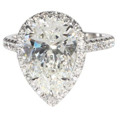 Tiffany & Co. 4.02 ct Pear Diamond Soleste Engagement Ring