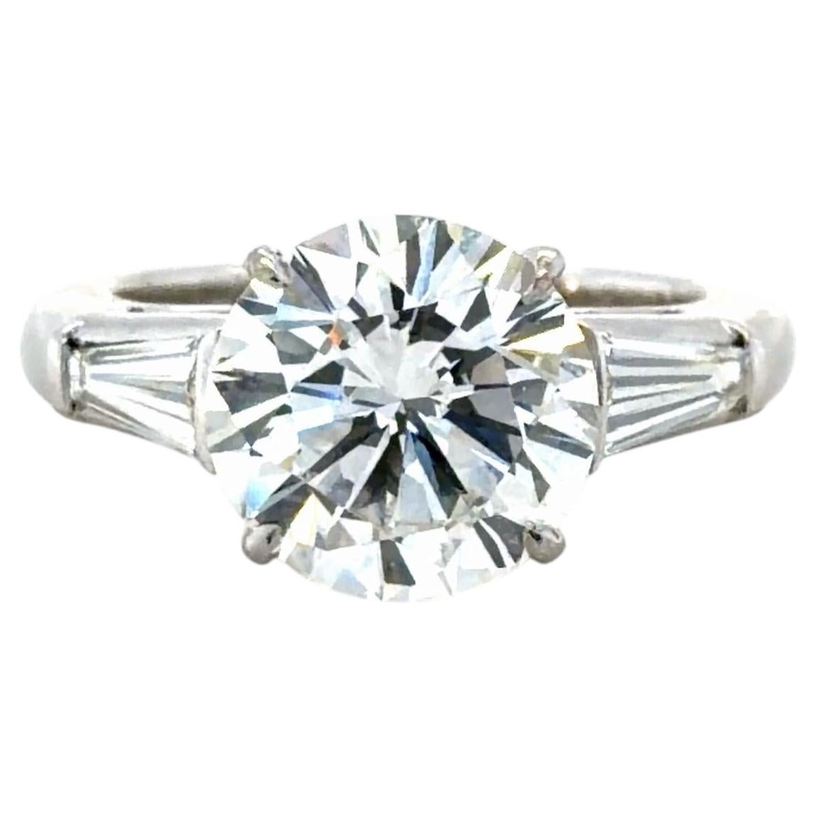 Tiffany & Co., 4.04 Carat Round Brilliant Diamond Engagement Ring