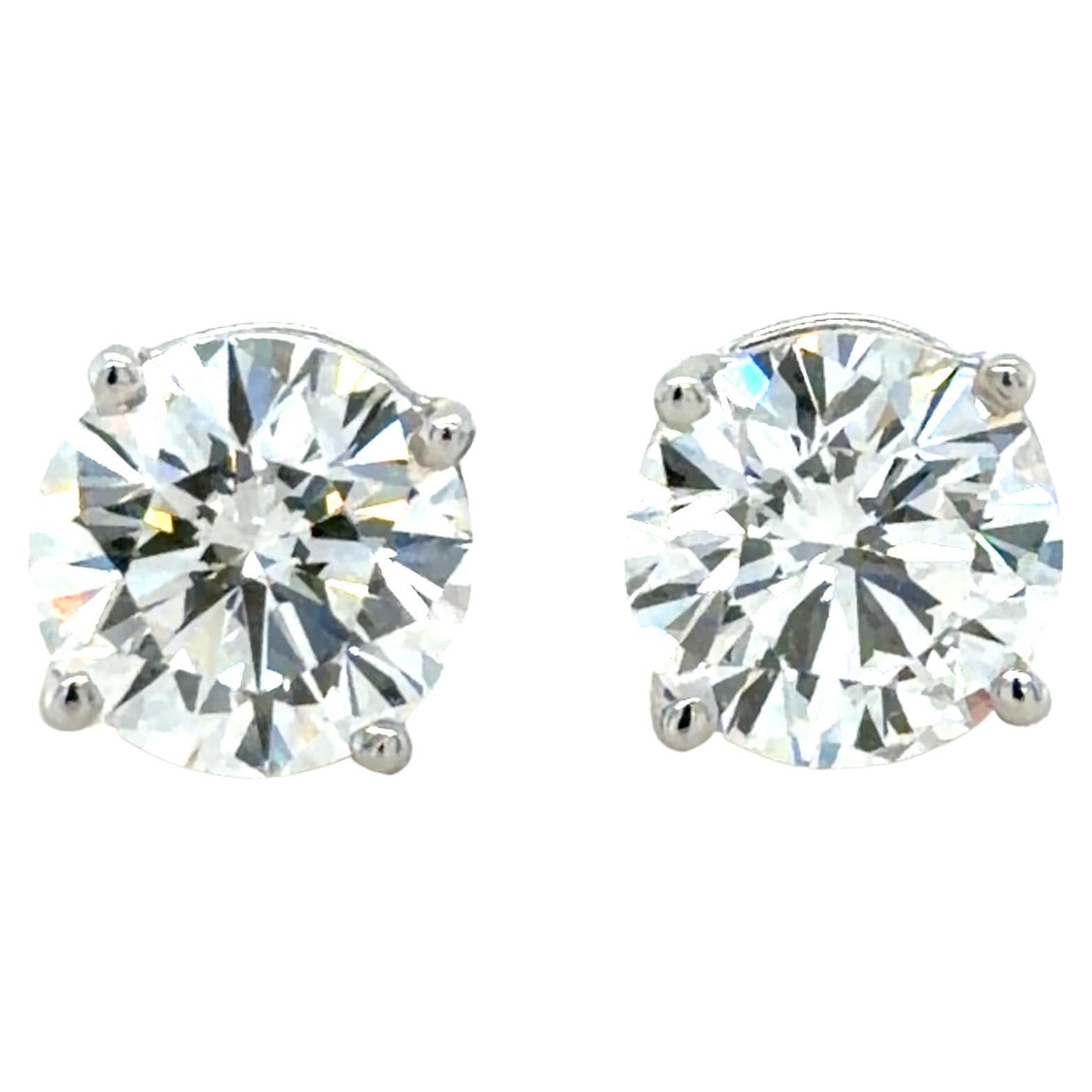 Tiffany & Co. Orecchini con diamanti tondi taglio Brilliante da 4,05 carati
