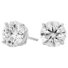 Tiffany & Co. 4,08ct GIA Natürlicher Runder Brillant Diamant Ohrstecker Platin