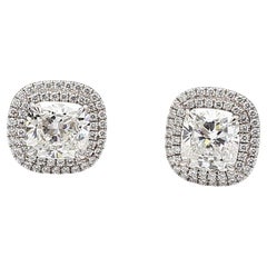 Tiffany & Co 4.17 Quilates Diamante Brillante G VVS2-VVS1 Pendiente de Platino