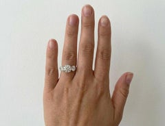 Tiffany & Co. 4.20 Carat D/VVS Diamond Platinum Three-Stone Engagement Ring
