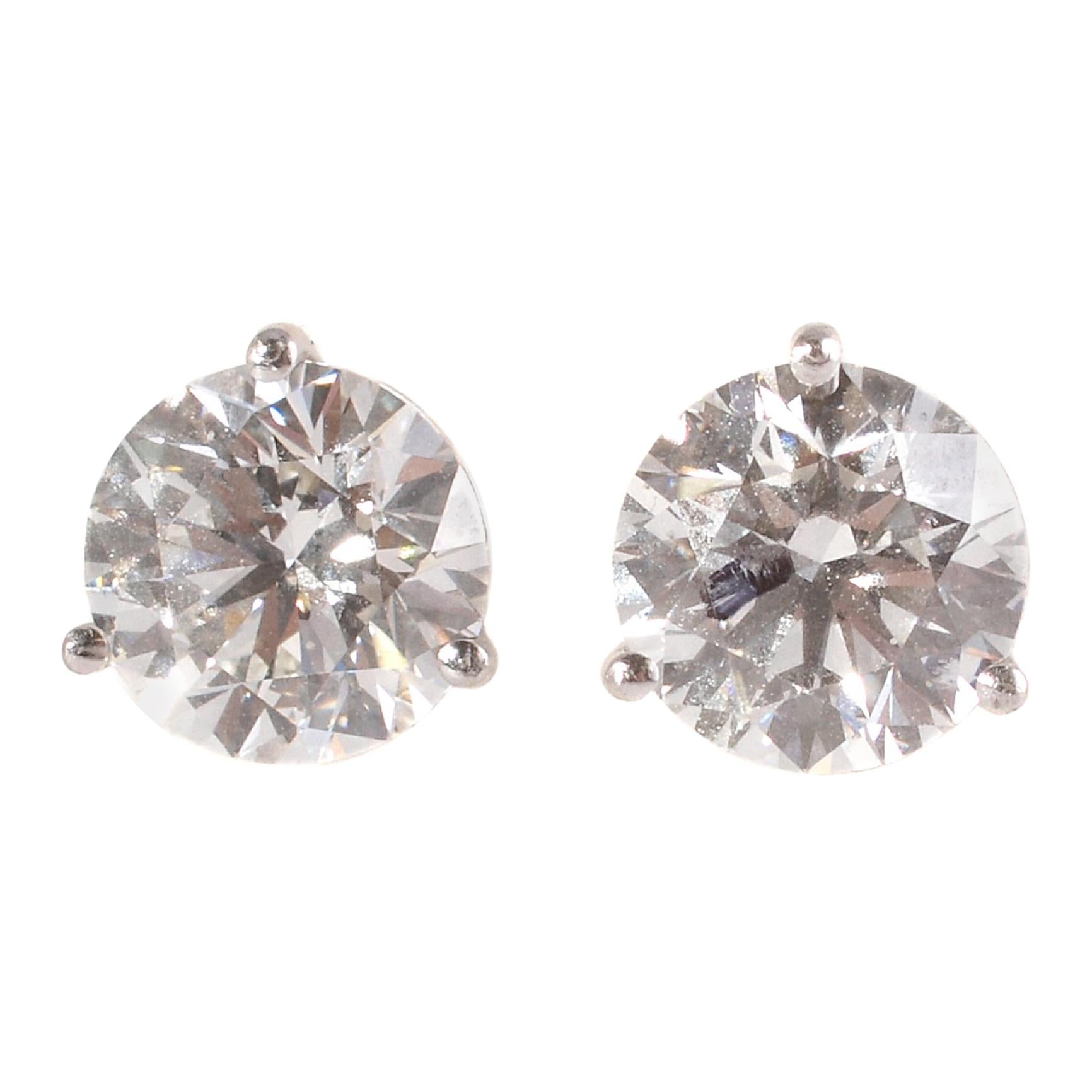 Tiffany 
Co. 4.22 Carat Diamond Stud Earrings