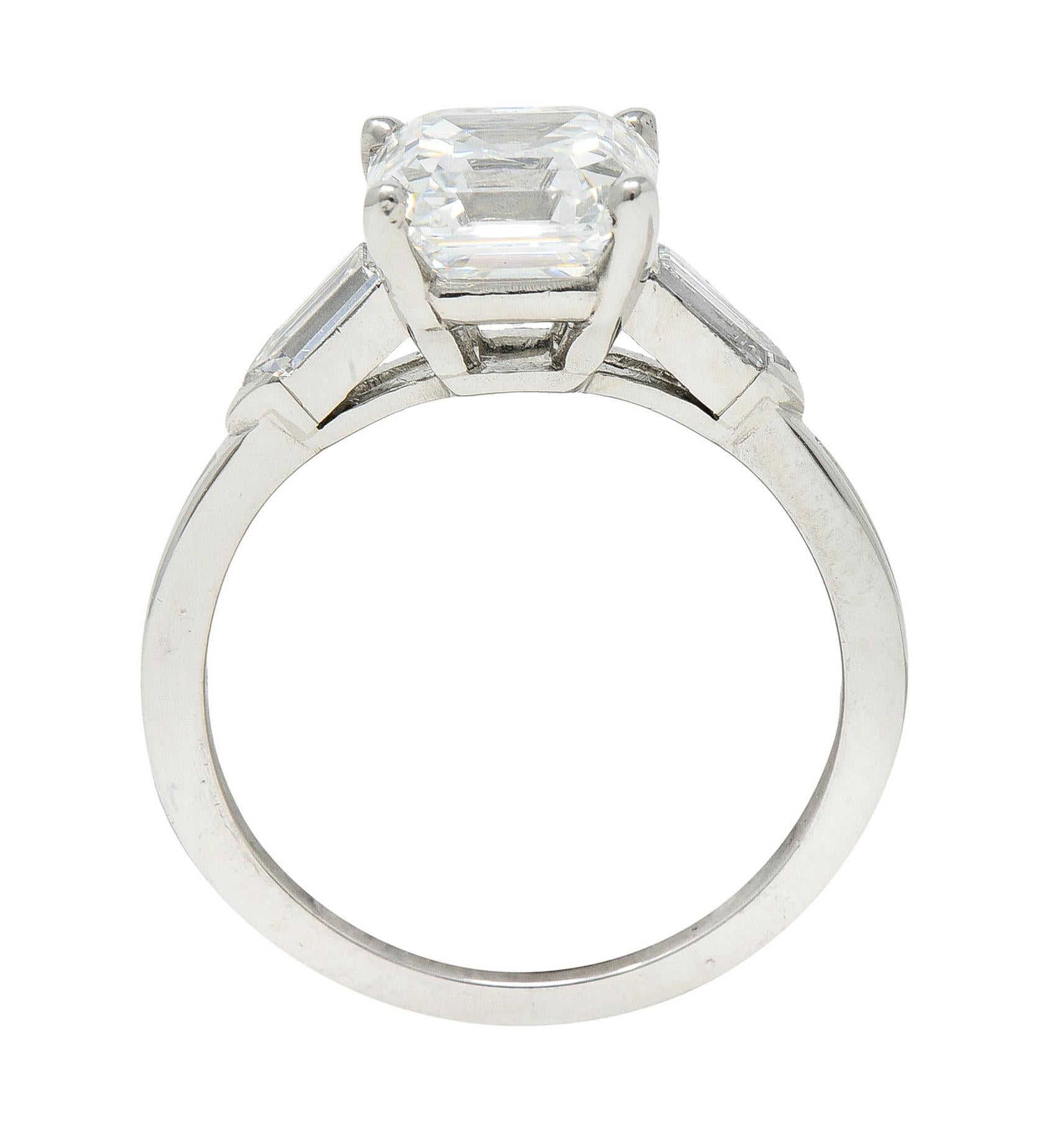 Tiffany & Co. 4.28 Carats Asscher Diamond Platinum Engagement Ring 3