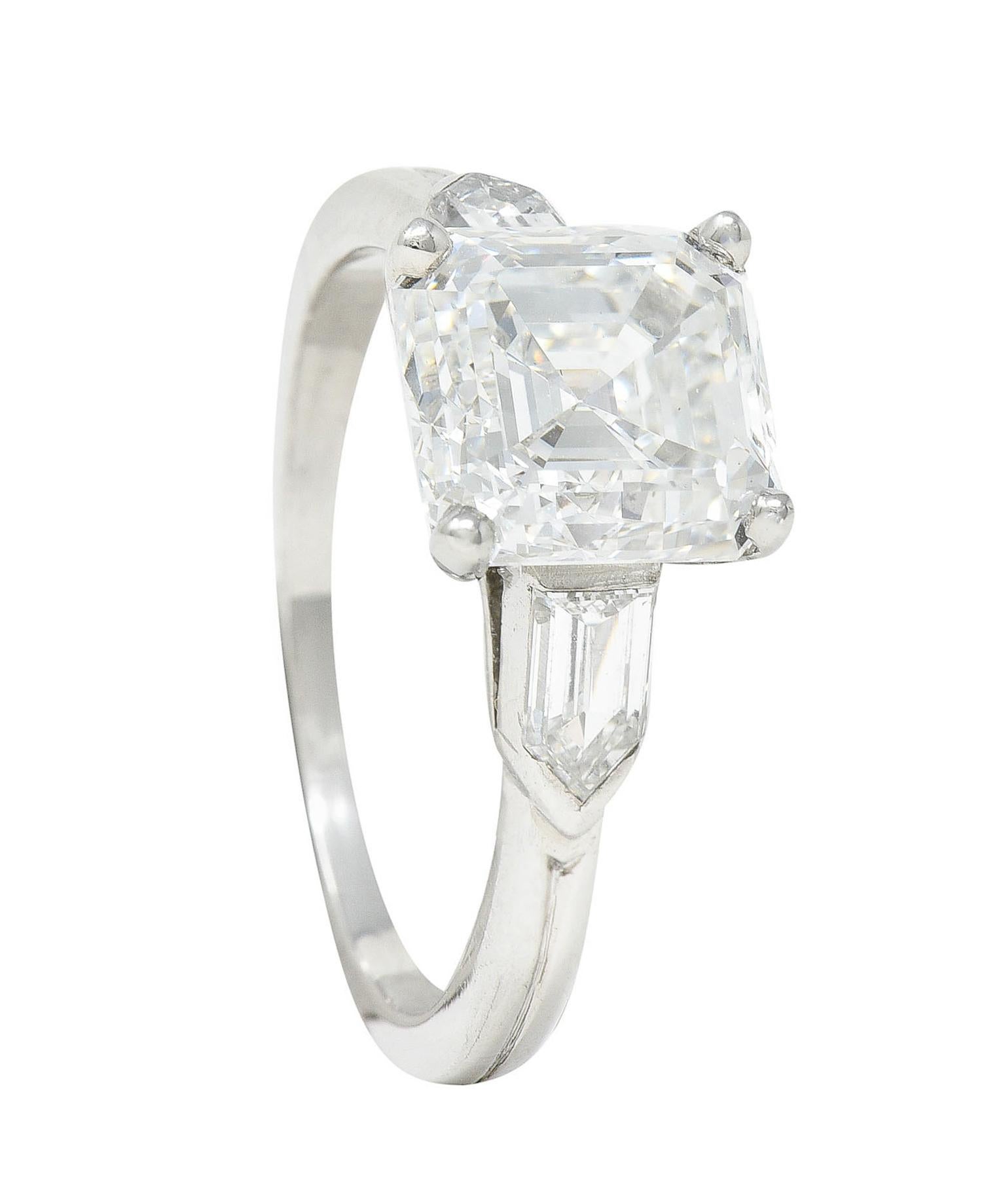 Tiffany & Co. 4.28 Carats Asscher Diamond Platinum Engagement Ring 6