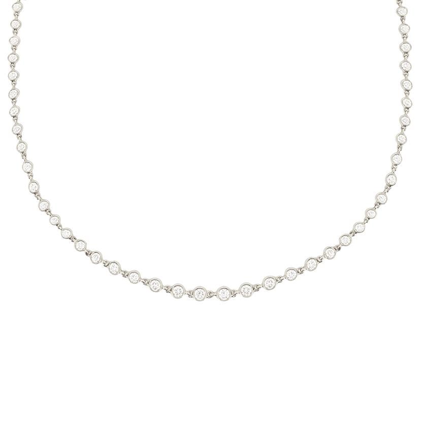 Collar de línea de diamantes de 4,32 ct Tiffany & Co. en venta