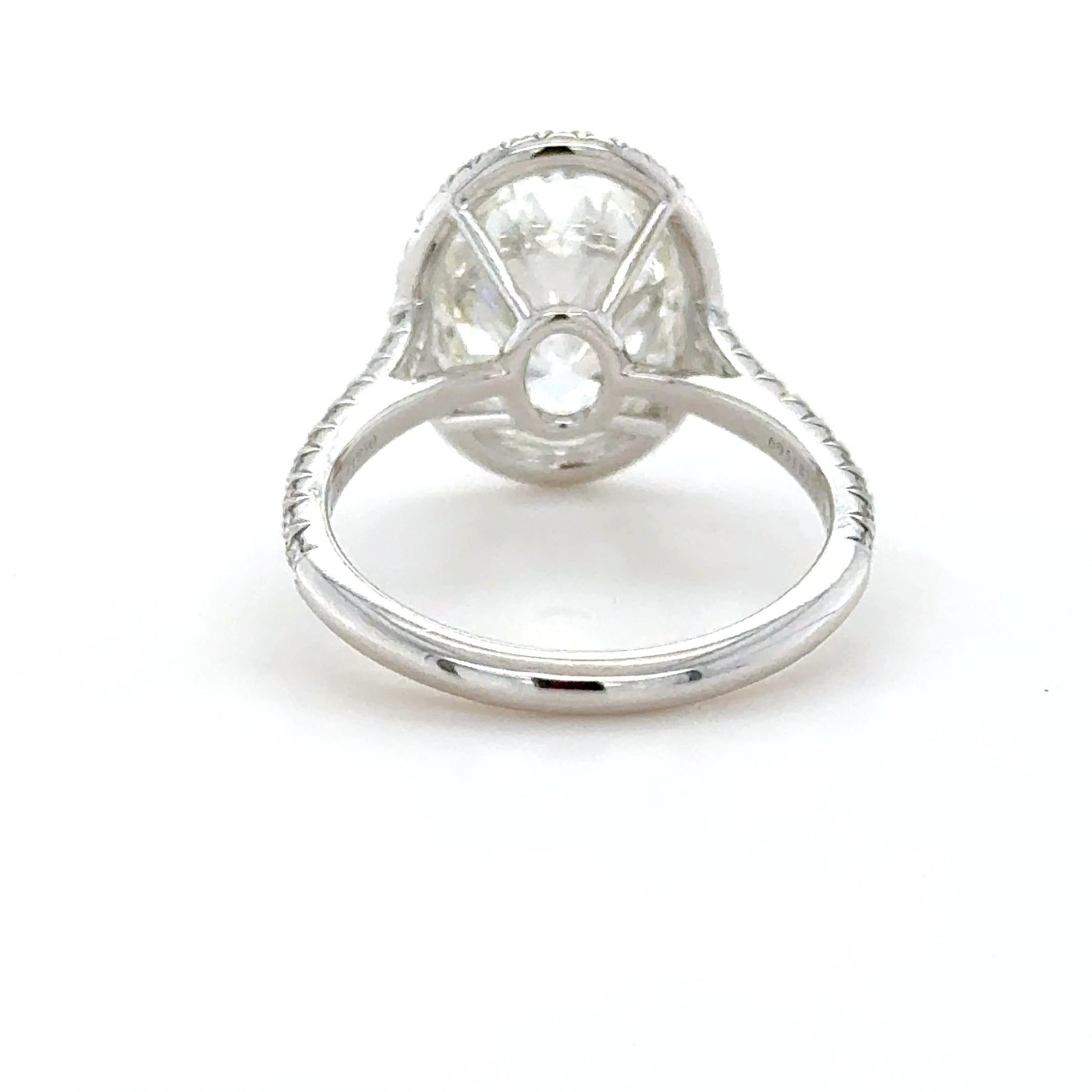 Tiffany & Co., 4.38 Carat Oval Brilliant Cut Diamond 