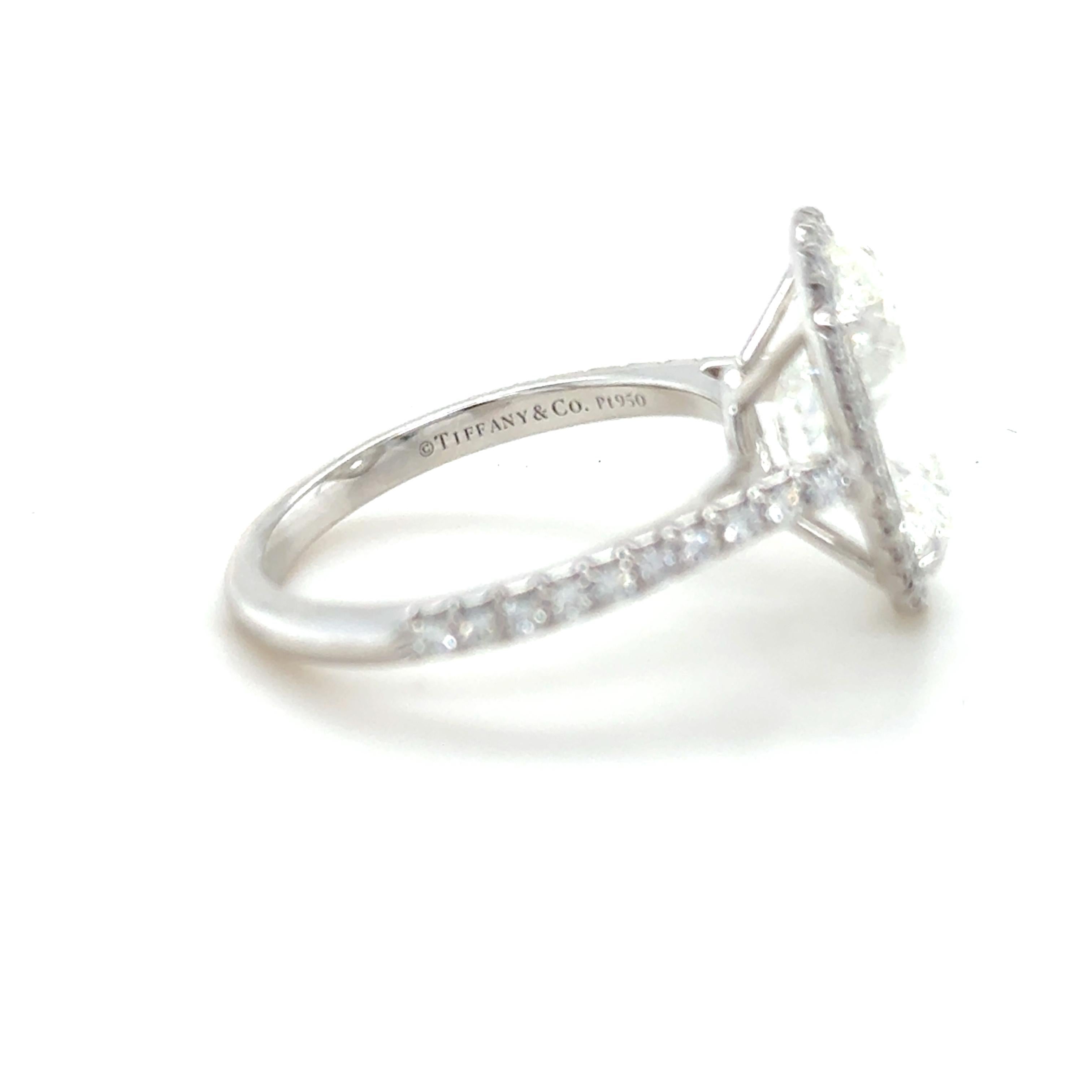 Women's Tiffany & Co., 4.38 Carat Oval Brilliant Cut Diamond 