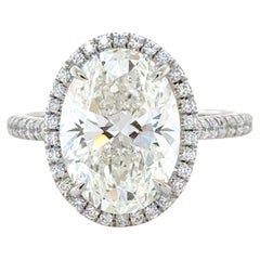 Tiffany & Co., Verlobungsring „Soleste“ mit 4,38 Karat ovalem Diamanten im Brillantschliff