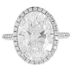 Tiffany & Co. 4.38 ct. Bague de fiançailles Soleste à diamant ovale taillé en brillant