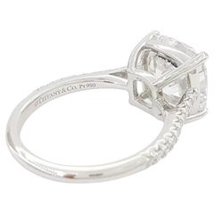 Tiffany & Co. 4.39 Ct. Cushion Brilliant Cut Diamond Halo Engagement Ring