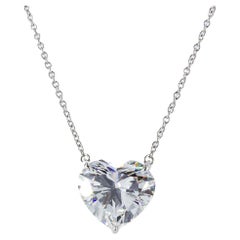 Tiffany & Co., collier cœur en diamants de 4,43 carats certifiés GIA G SI1