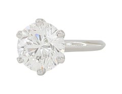 Tiffany & Co. 4.49 Carat Round Cut Diamond Platinum Solitaire Ring