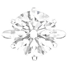 Tiffany & Co. 4.49 ct. Bague de fiançailles pour diamants à taille ronde et brillante