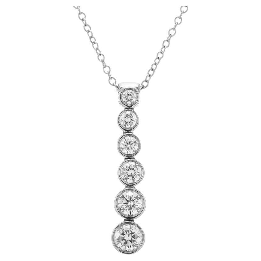 Tiffany & Co. 45 Carat Diamond Platinum Graduated Pendant Necklace
