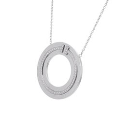 Tiffany & Co .45 Carat Diamond White Gold T Pendant Necklace