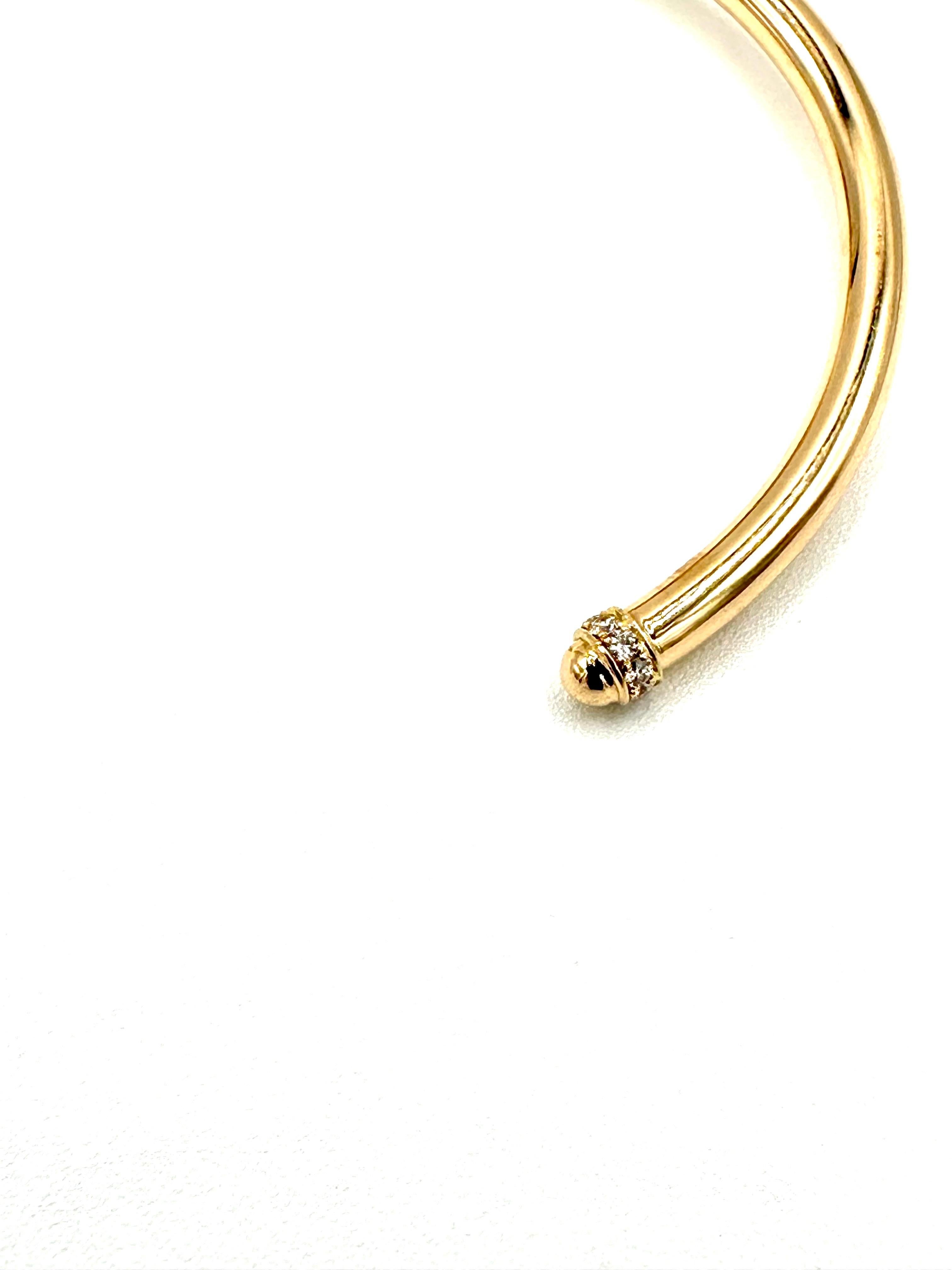 Modern Tiffany & Co. .45 Carat Round  Brilliant Diamond and 18K Yellow Gold Bracelet
