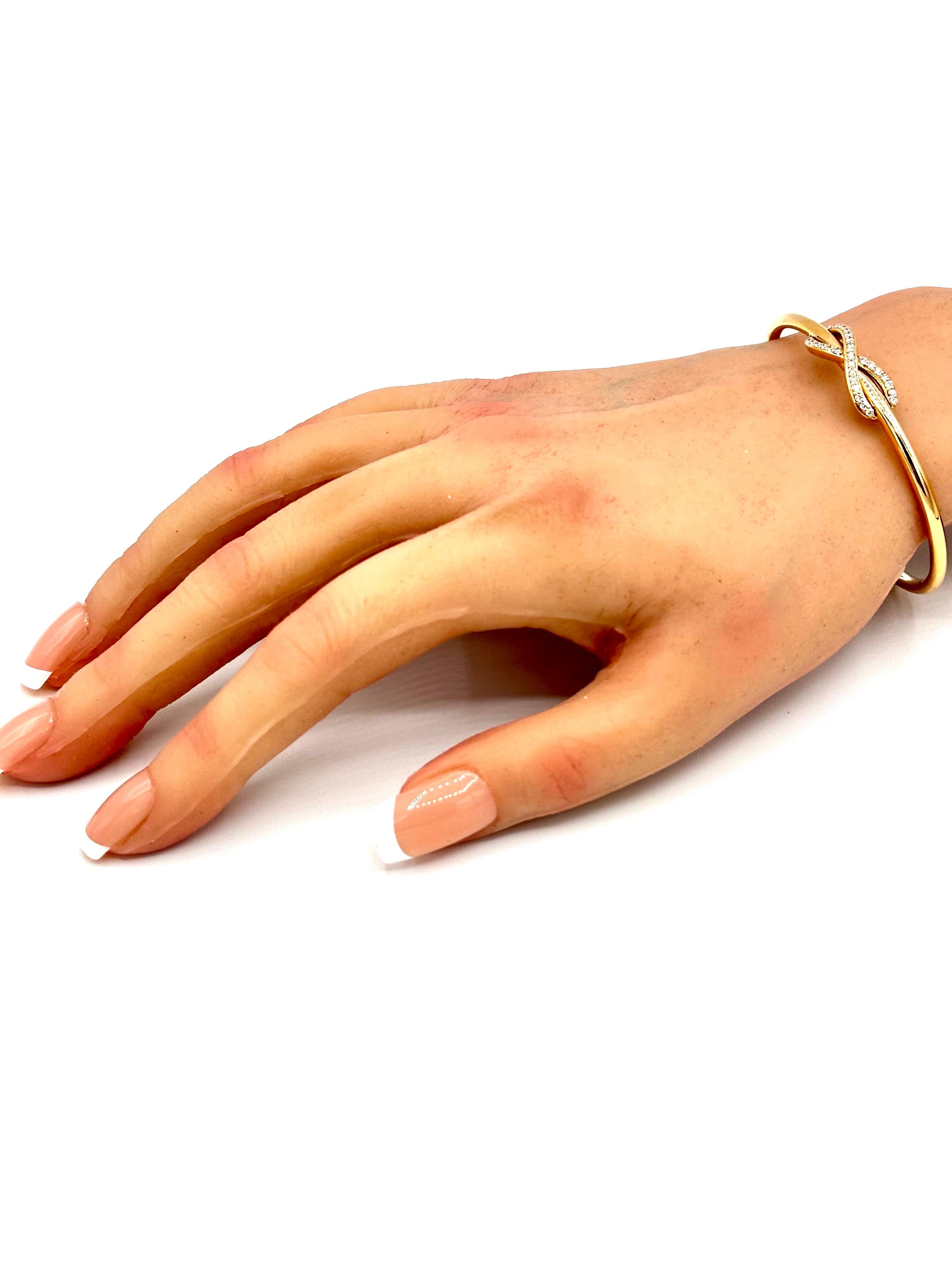 Tiffany & Co. .45 Carat Round  Brilliant Diamond and 18K Yellow Gold Bracelet In Excellent Condition In Chevy Chase, MD