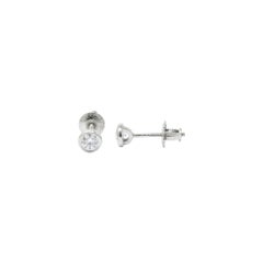 Tiffany & Co. .46 Carat Diamond Platinum Stud Earrings Elsa Peretti