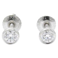 Tiffany & Co. .46 Carat Diamond Platinum Stud Earrings Elsa Peretti