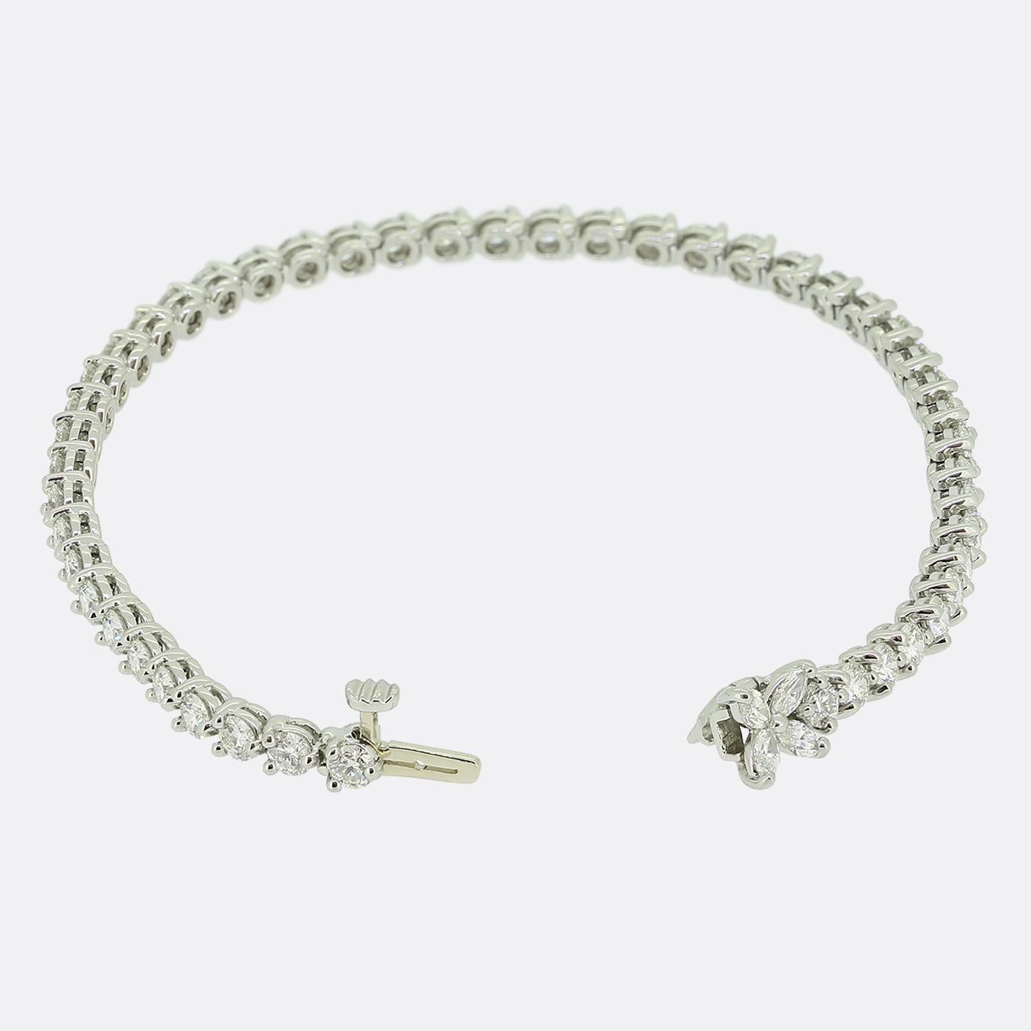 Marquise Cut Tiffany & Co. 4.60 Carat Diamond Victoria Tennis Bracelet