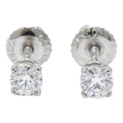 Tiffany & Co. .48 Carat Diamond Platinum Studs Earrings