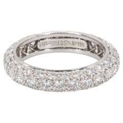 Tiffany & Co 4mm Etoile Platinum 3 Row Diamond Eternity Band