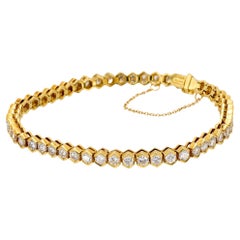 Tiffany & Co. 5 carat total weight diamond 18k yellow gold tennis bracelet
