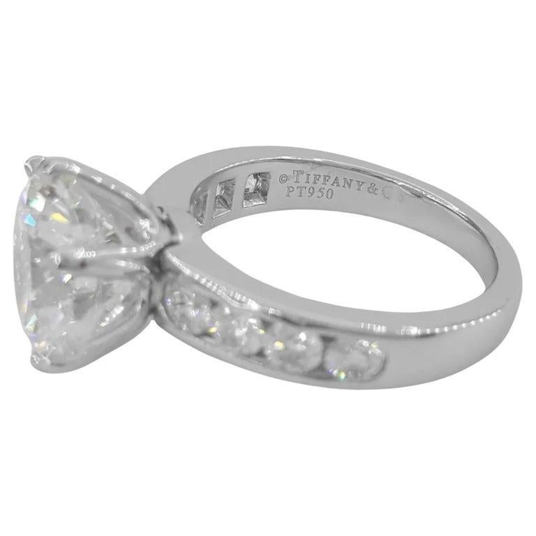 Round Cut Tiffany & Co. 5 Ct. Channel-Set Diamond Ring For Sale